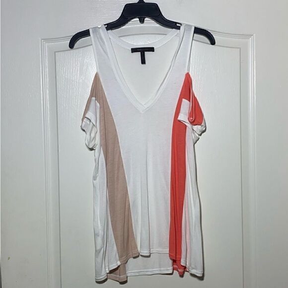 NWT MSRP $158 BCBGMAXAZRIA Women's Preslee Short Sleeve Top Women's Size Large - Picture 3 of 10